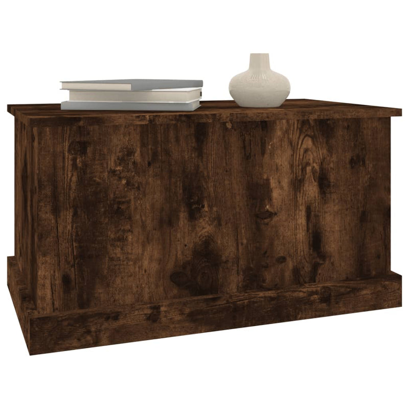 vidaXL Storage Box Smoked Oak 70x40x38 cm Engineered Wood