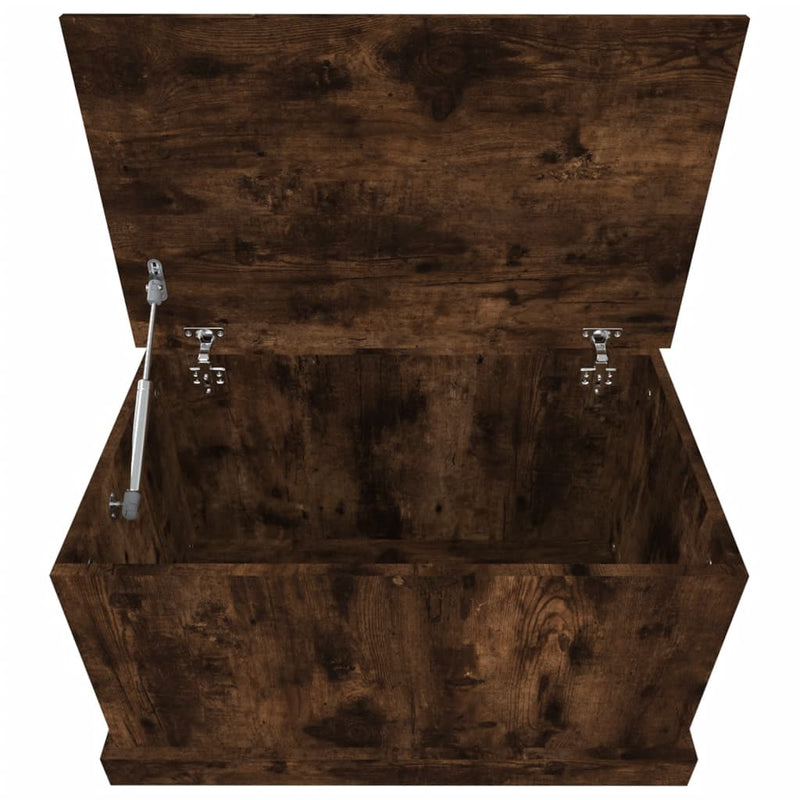 vidaXL Storage Box Smoked Oak 70x40x38 cm Engineered Wood