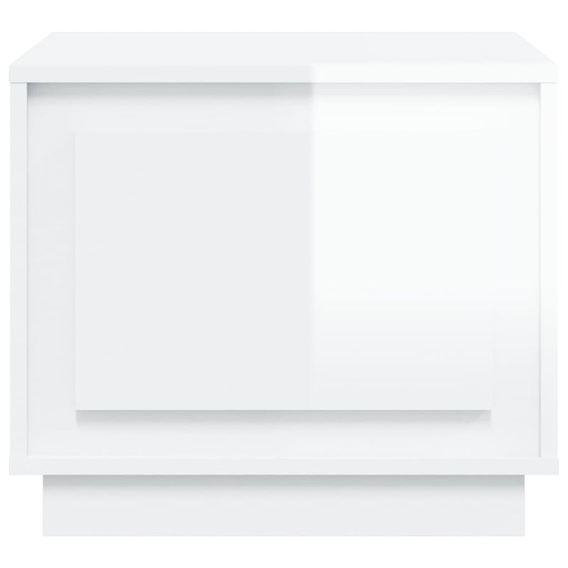 vidaXL Coffee Table High Gloss White 51x50x44 cm Engineered Wood