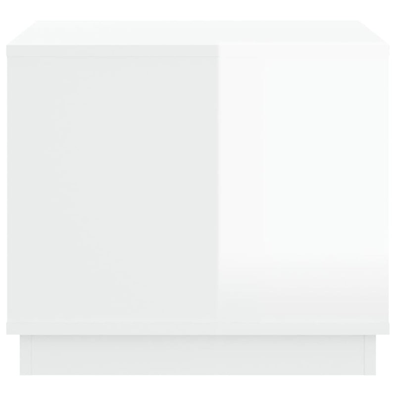 vidaXL Coffee Table High Gloss White 51x50x44 cm Engineered Wood