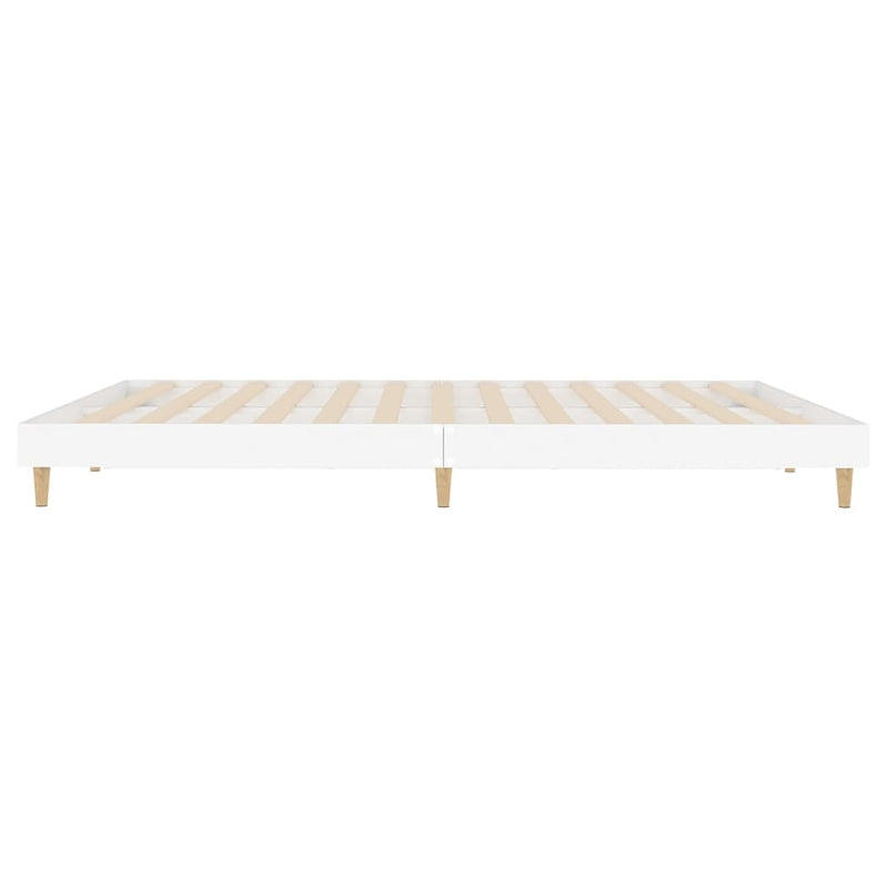 vidaXL Bed Frame without Mattress White 183x203 cm King Engineered Wood