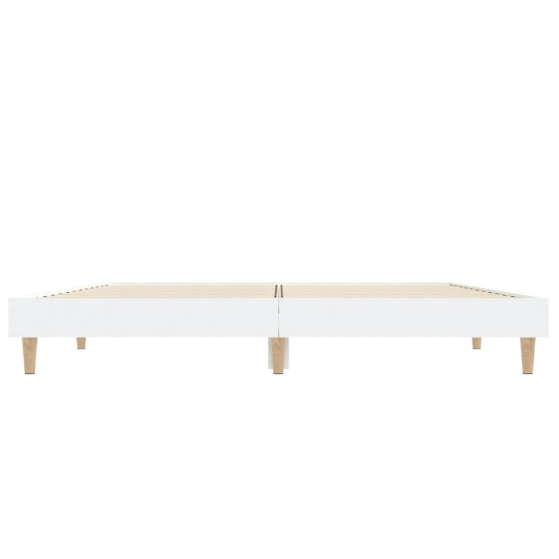 vidaXL Bed Frame without Mattress White 135x190 cm Engineered Wood