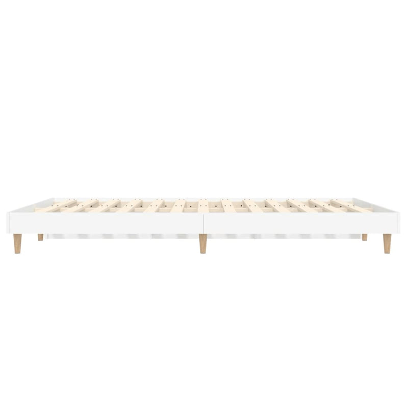 vidaXL Bed Frame without Mattress White 135x190 cm Engineered Wood