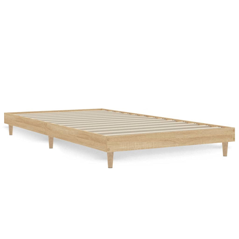 Bed Frame Sonoma Oak 92x187 cm Single Size Engineered Wood