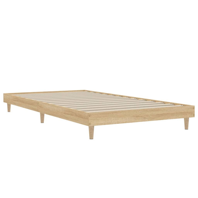 Bed Frame Sonoma Oak 92x187 cm Single Size Engineered Wood