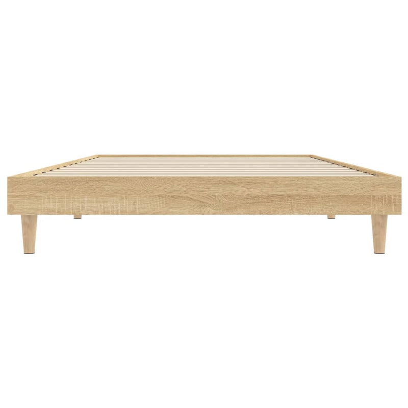 Bed Frame Sonoma Oak 92x187 cm Single Size Engineered Wood