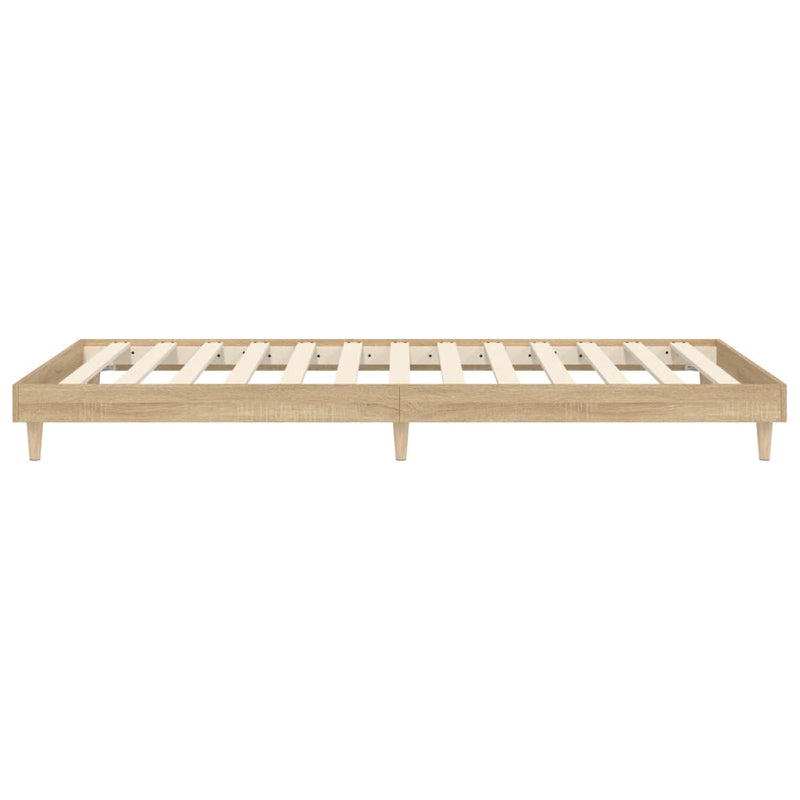 Bed Frame Sonoma Oak 92x187 cm Single Size Engineered Wood