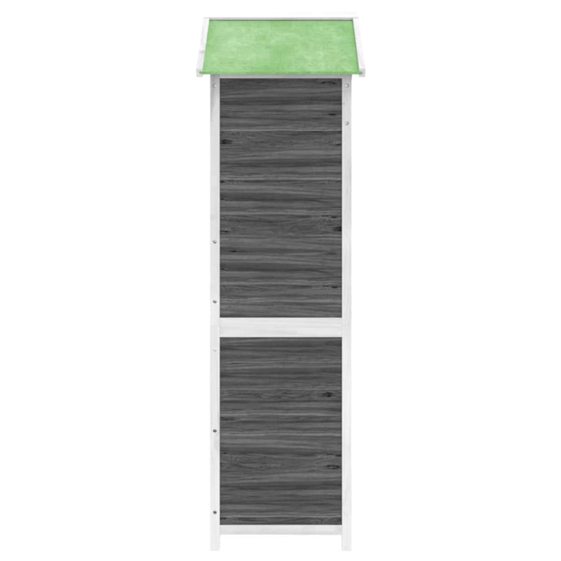 vidaXL Garden Tool Shed Grey 120x53.5x170 cm Solid Wood Pine