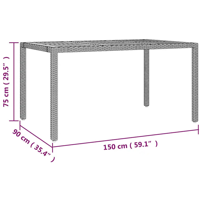 7 Piece Garden Dining Set with Cushions Grey Poly Rattan