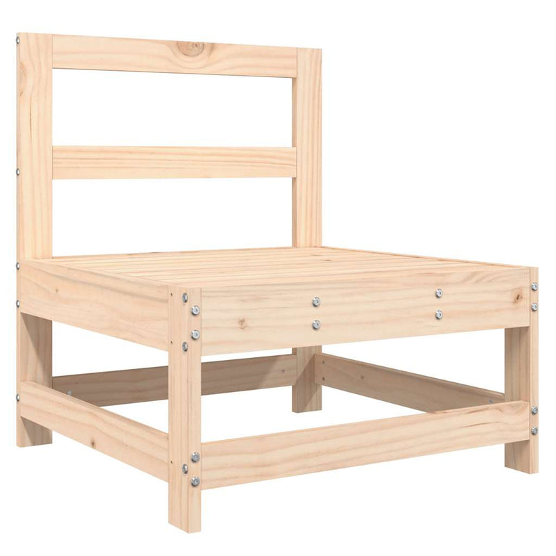 vidaXL Middle Sofa with Cushions Solid Wood Pine