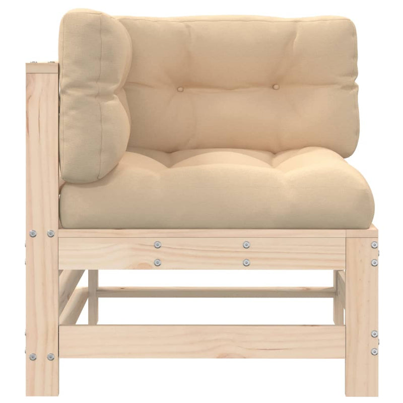 vidaXL Corner Sofas with Cushions 2 pcs Solid Wood Pine