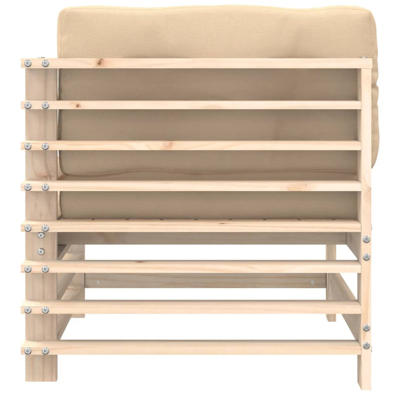 vidaXL Corner Sofas with Cushions 2 pcs Solid Wood Pine