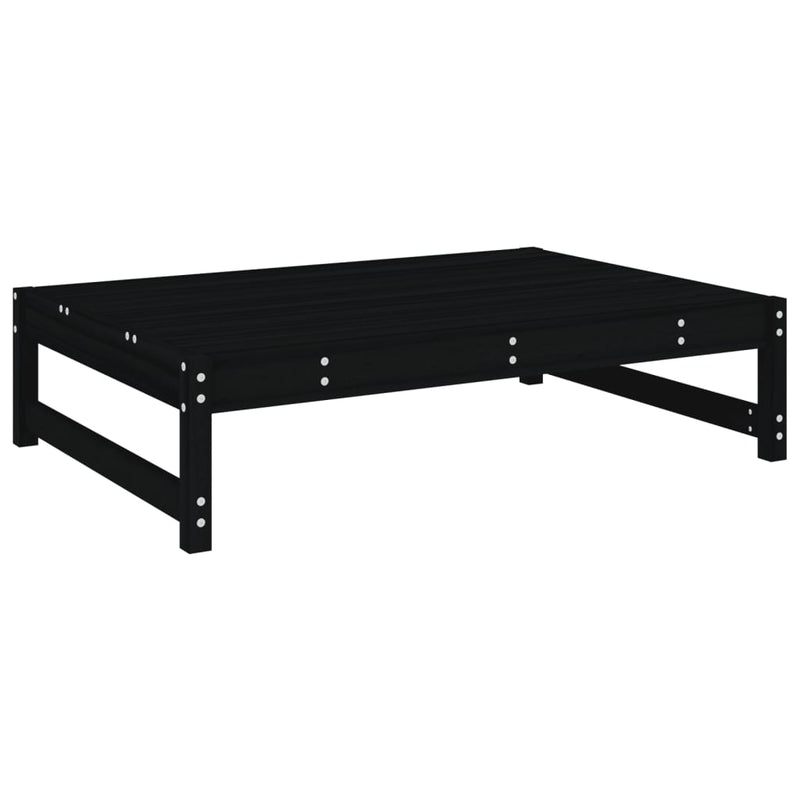 vidaXL Garden Footstool Black 120x80 cm Solid Wood Pine