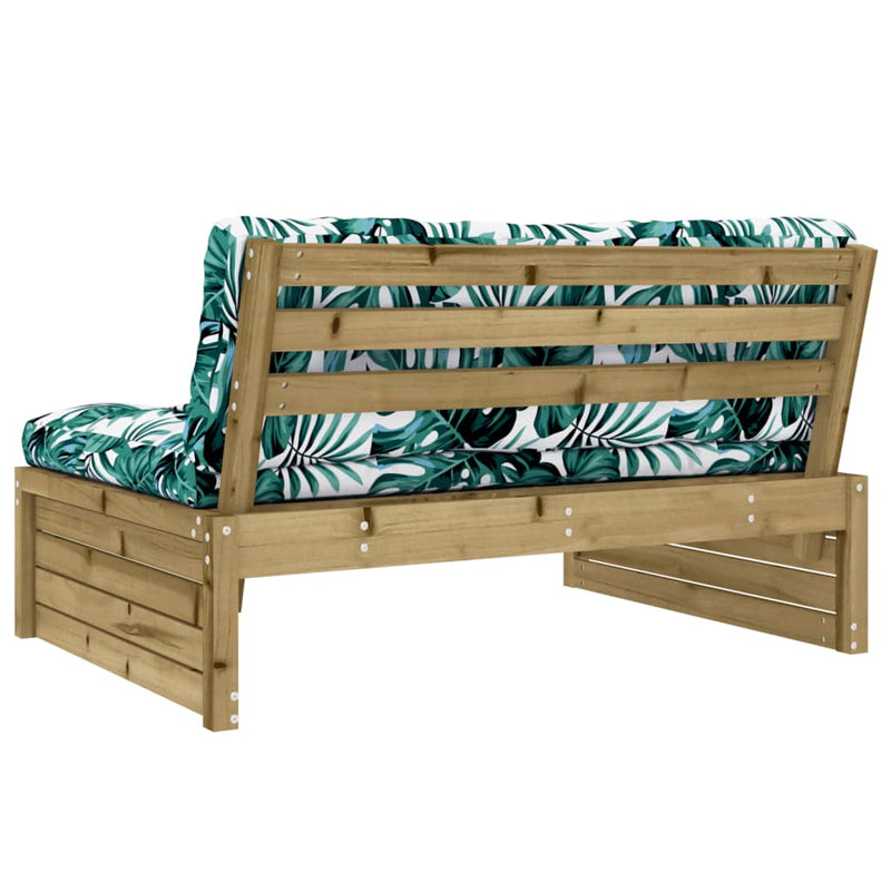 vidaXL Middle Sofa 120x80 cm Impregnated Wood Pine