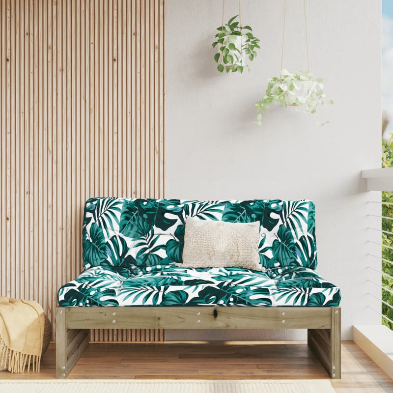 vidaXL Middle Sofa 120x80 cm Impregnated Wood Pine
