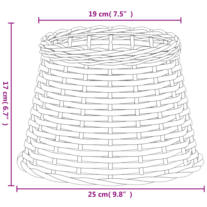 Lamp Shade Brown ��25x17 cm Wicker
