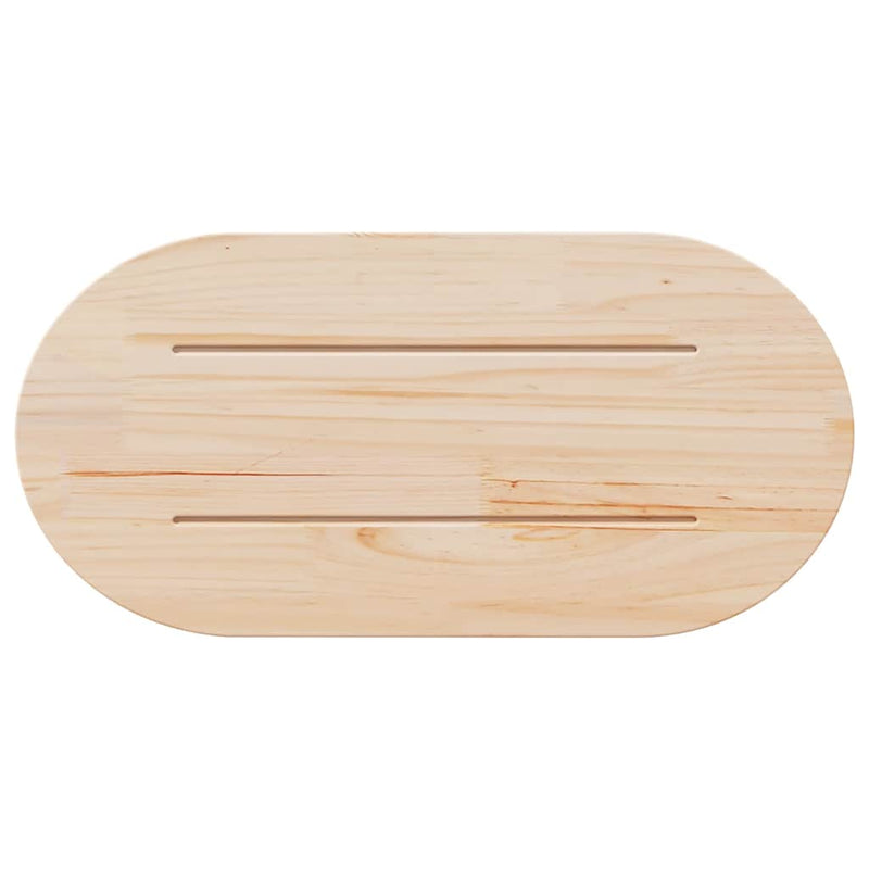 vidaXL Table Top 60x30x2.5 cm Solid Wood Pine Oval
