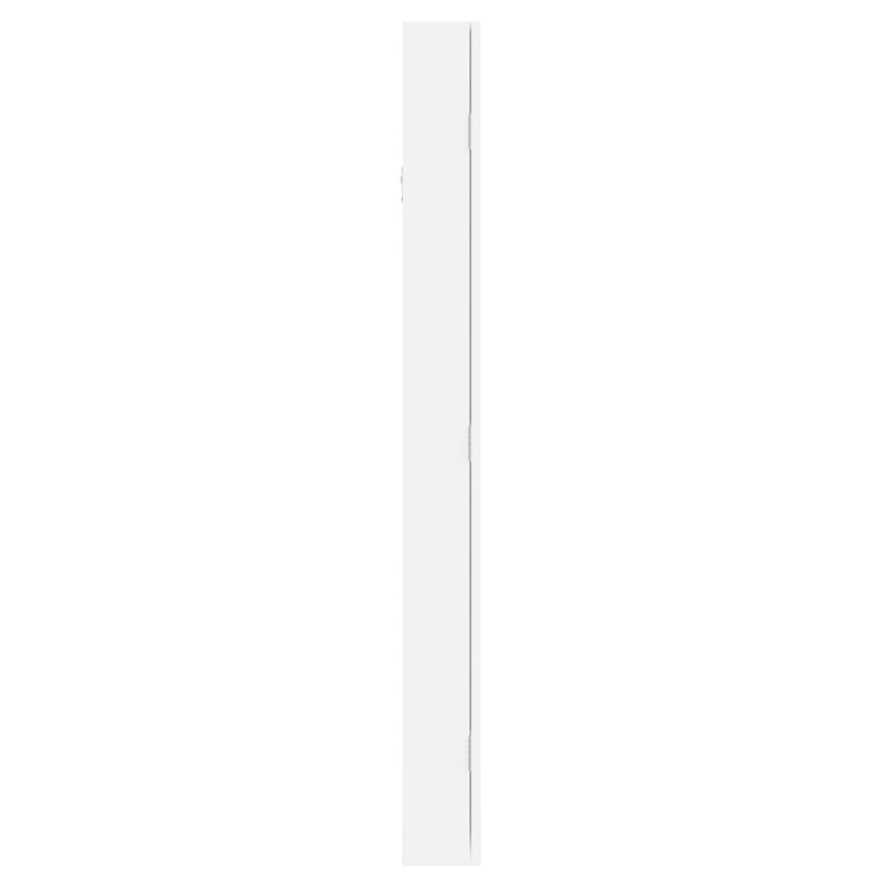 vidaXL Mirror Jewellery Cabinet Wall Mounted White 37.5x10x106 cm