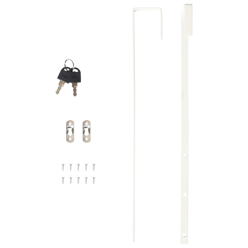 vidaXL Mirror Jewellery Cabinet Wall Mounted White 37.5x10x106 cm