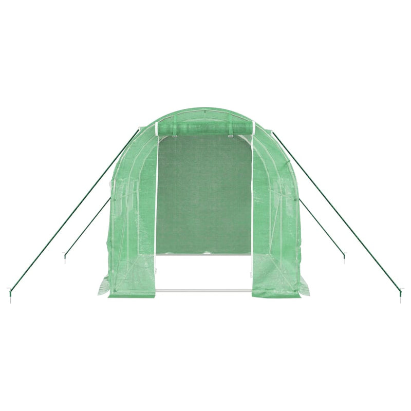 vidaXL Greenhouse with Steel Frame Green 4 m² 2x2x2 m