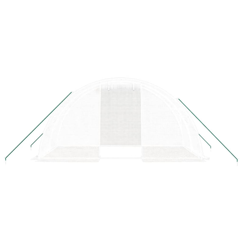 vidaXL Greenhouse with Steel Frame White 8 m² 4x2x2 m