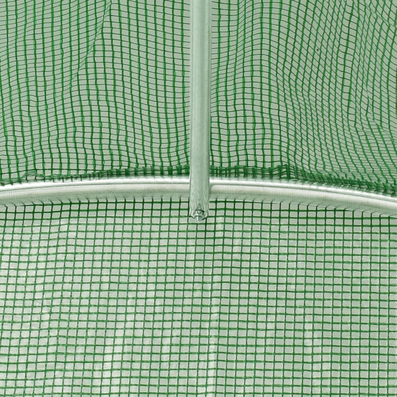vidaXL Greenhouse with Steel Frame Green 10 m² 5x2x2.3 m