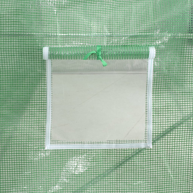 vidaXL Greenhouse with Steel Frame Green 10 m² 5x2x2.3 m