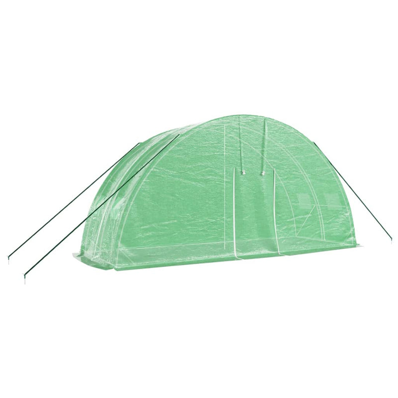 vidaXL Greenhouse with Steel Frame Green 12 m² 6x2x2.85 m