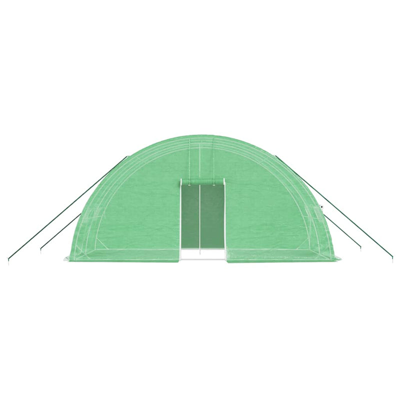 vidaXL Greenhouse with Steel Frame Green 12 m² 6x2x2.85 m