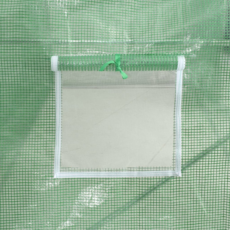 vidaXL Greenhouse with Steel Frame Green 12 m² 6x2x2.85 m