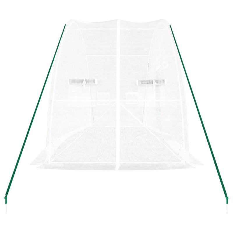 vidaXL Greenhouse with Steel Frame White 12 m² 6x2x2.85 m