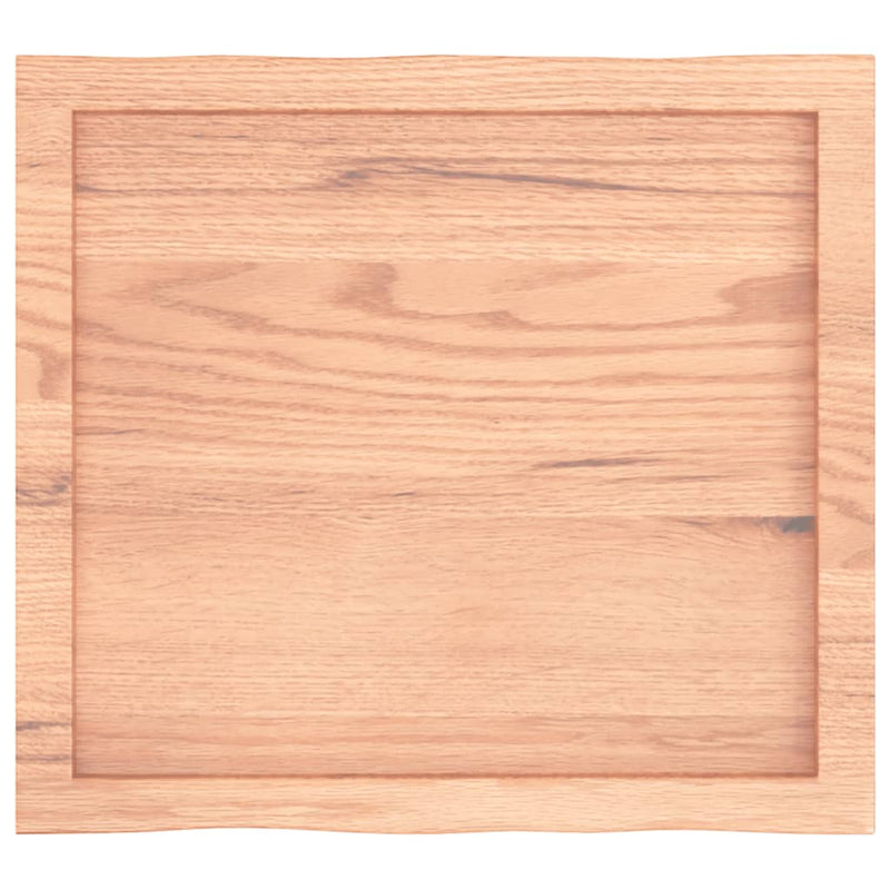 vidaXL Table Top Light Brown 60x50x(2-4) cm Treated Solid Wood Live Edge