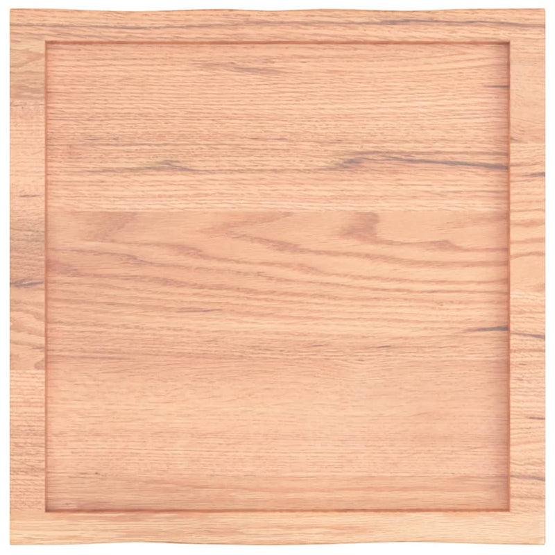vidaXL Table Top Light Brown 60x60x(2-4) cm Treated Solid Wood Live Edge
