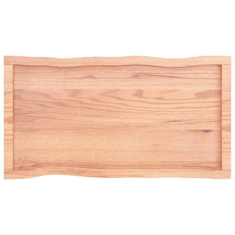 vidaXL Table Top Light Brown 100x50x(2-6)cm Treated Solid Wood Live Edge
