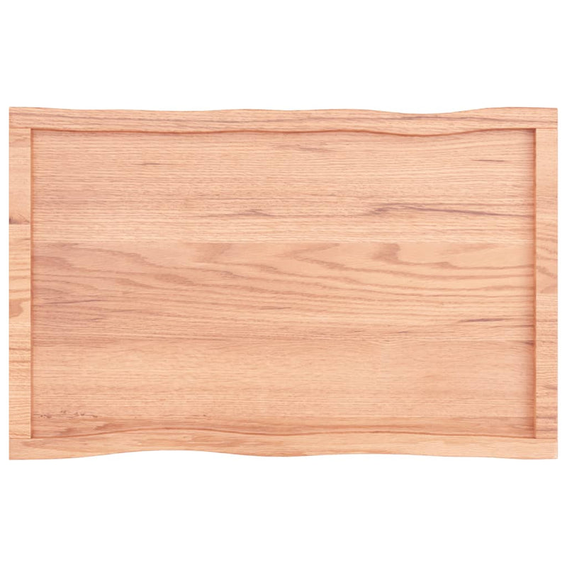 vidaXL Table Top Light Brown 100x60x(2-6)cm Treated Solid Wood Live Edge