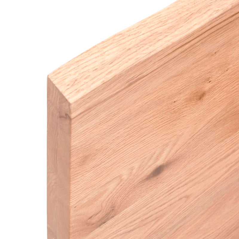vidaXL Table Top Light Brown 120x50x(2-4)cm Treated Solid Wood Live Edge