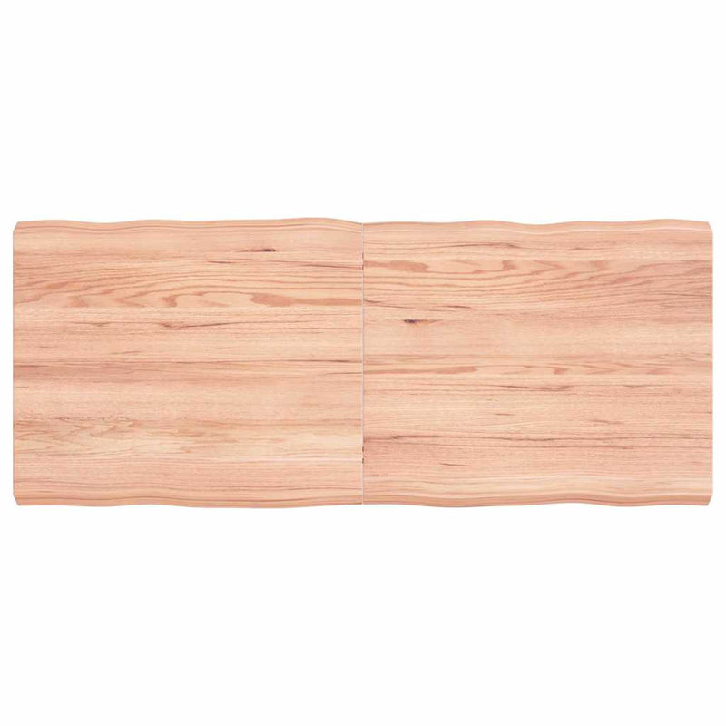 vidaXL Table Top Light Brown 120x50x(2-6)cm Treated Solid Wood Live Edge