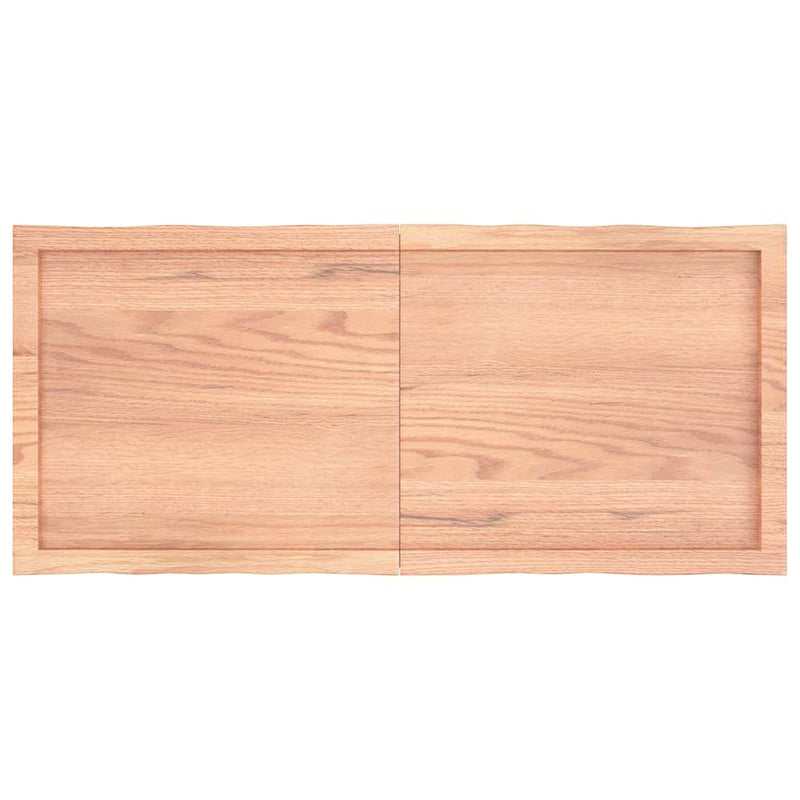 vidaXL Table Top Light Brown 120x50x(2-6)cm Treated Solid Wood Live Edge