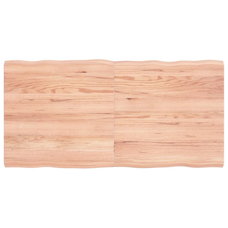 vidaXL Table Top Light Brown 120x60x(2-4)cm Treated Solid Wood Live Edge