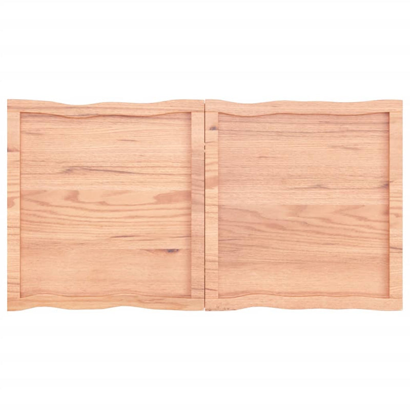 vidaXL Table Top Light Brown 120x60x(2-4)cm Treated Solid Wood Live Edge
