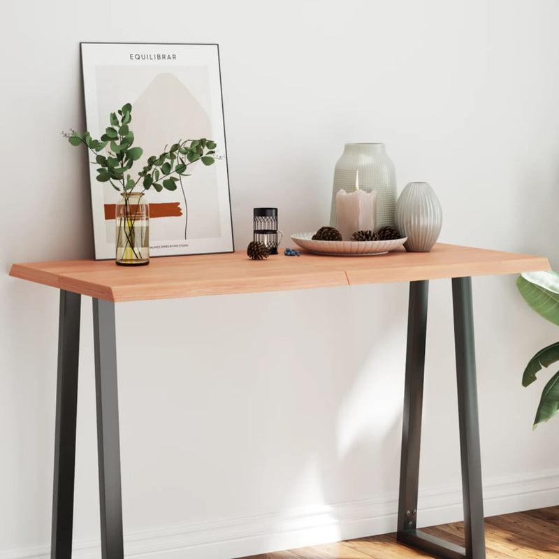vidaXL Table Top Light Brown 120x60x(2-4)cm Treated Solid Wood Live Edge