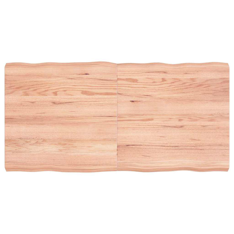 vidaXL Table Top Light Brown 120x60x(2-6)cm Treated Solid Wood Live Edge