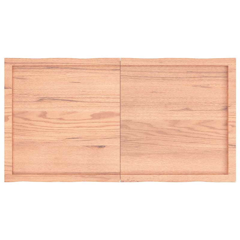 vidaXL Table Top Light Brown 120x60x(2-6)cm Treated Solid Wood Live Edge