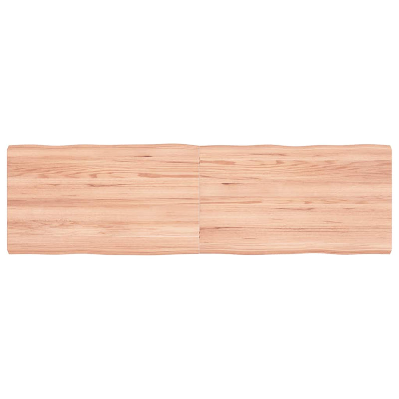 vidaXL Table Top Light Brown 140x40x(2-4)cm Treated Solid Wood Live Edge