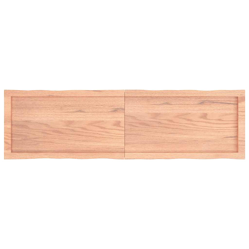 vidaXL Table Top Light Brown 140x40x(2-4)cm Treated Solid Wood Live Edge