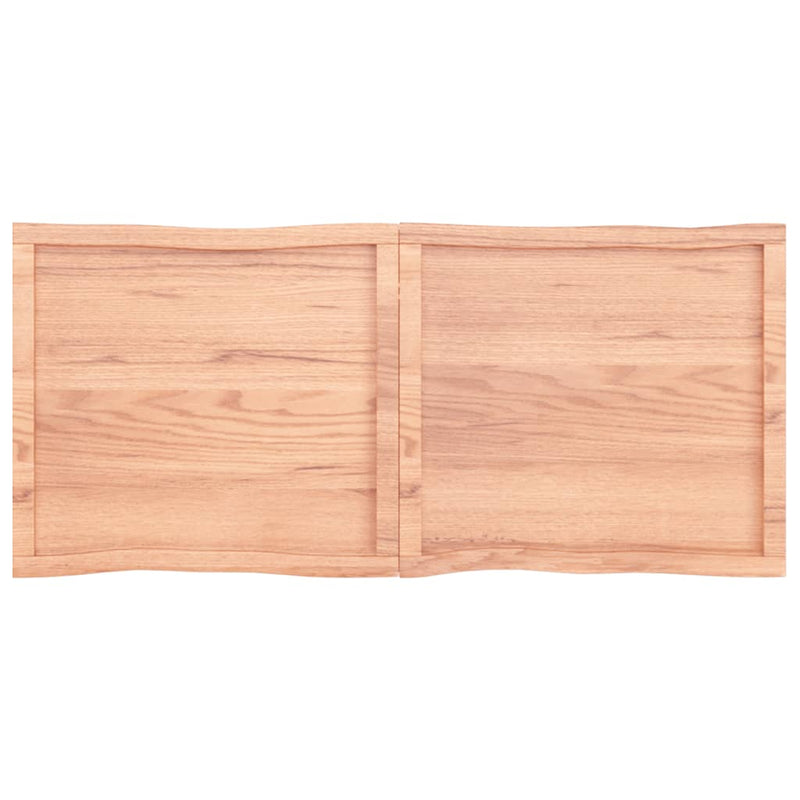 vidaXL Table Top Light Brown 140x60x(2-4)cm Treated Solid Wood Live Edge