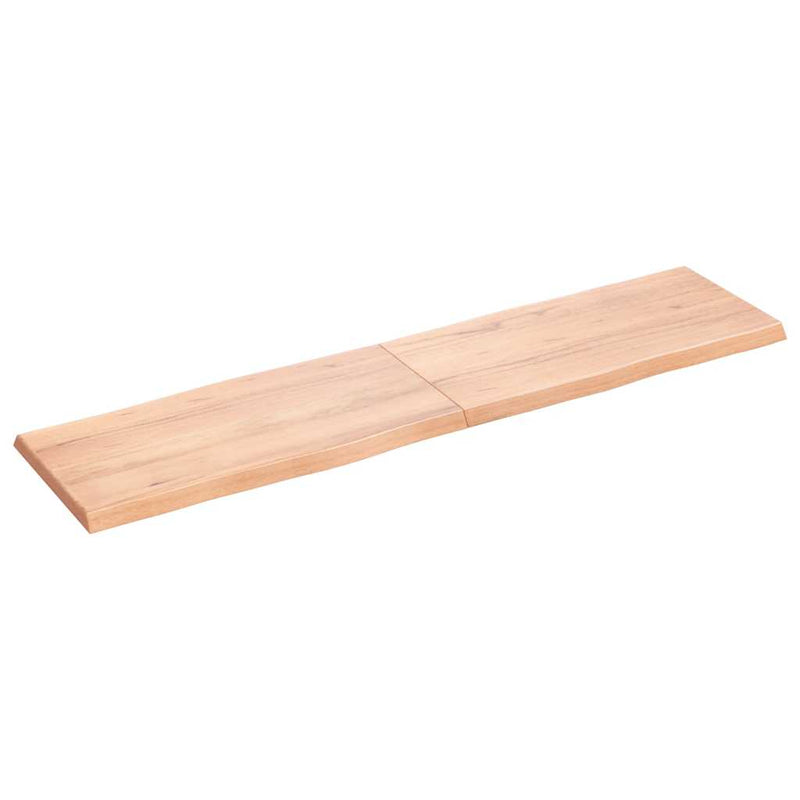 vidaXL Table Top Light Brown 160x40x(2-4)cm Treated Solid Wood Live Edge
