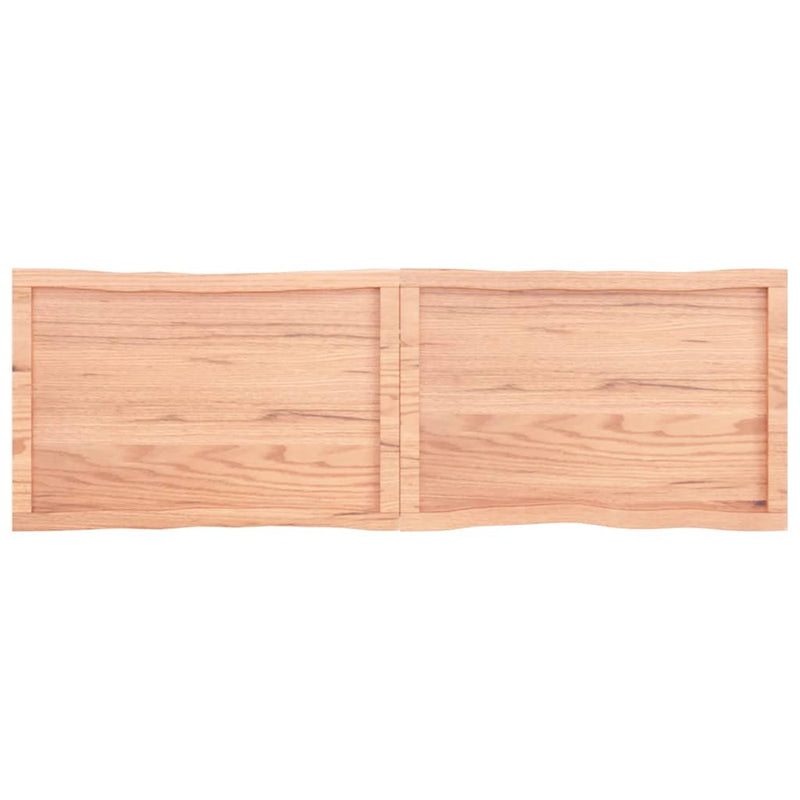 vidaXL Table Top Light Brown 160x50x(2-4)cm Treated Solid Wood Live Edge
