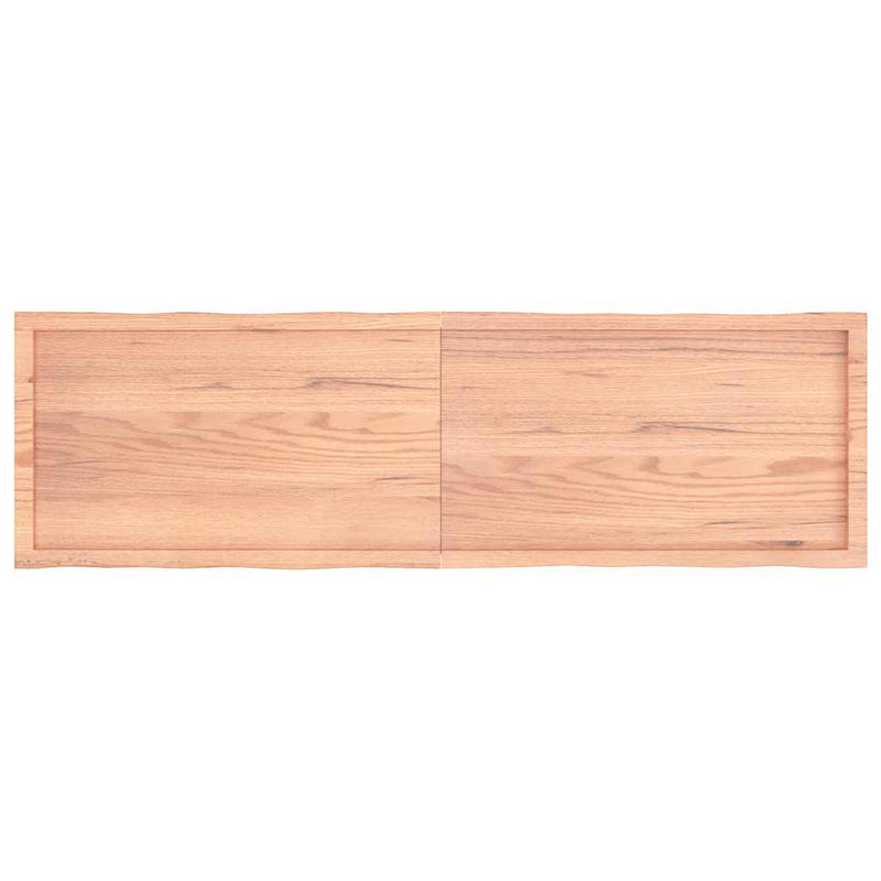 vidaXL Table Top Light Brown 180x50x(2-4)cm Treated Solid Wood Live Edge