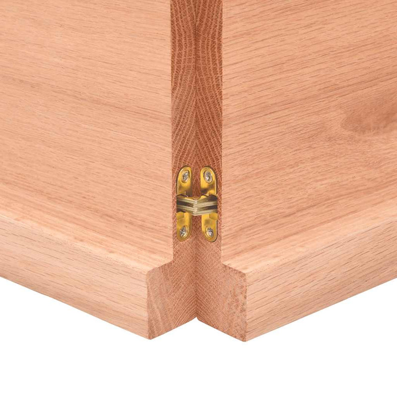 vidaXL Table Top Light Brown 180x60x(2-4)cm Treated Solid Wood Live Edge